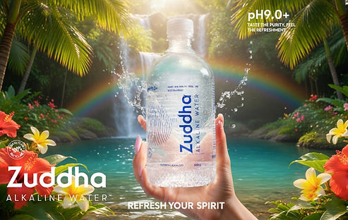 Zuddha alkaline water promo image